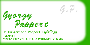 gyorgy pappert business card